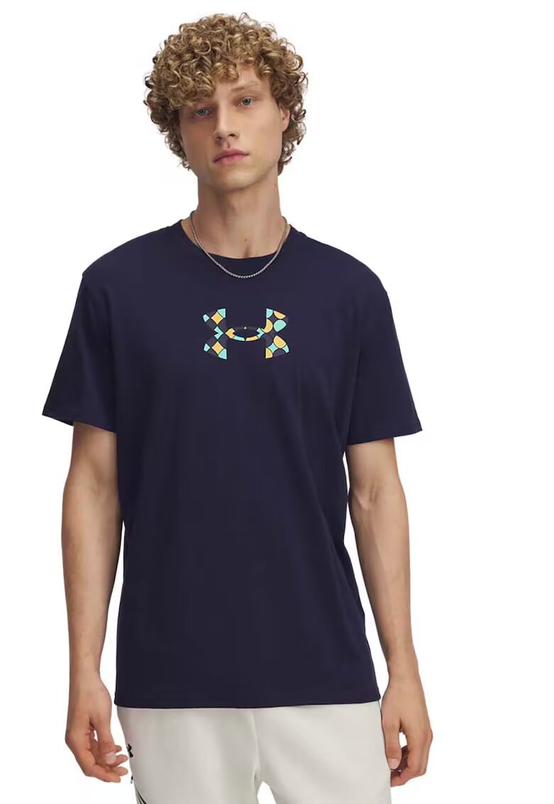 Under Armour Tricou cu imprimeu logo Holiday - Bleumarin