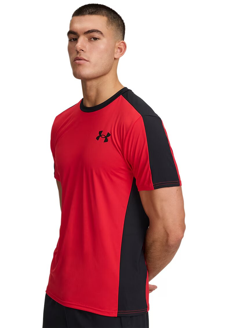 Under Armour Tricou cu imprimeu logo - pentru fitness - Rosu/Negru