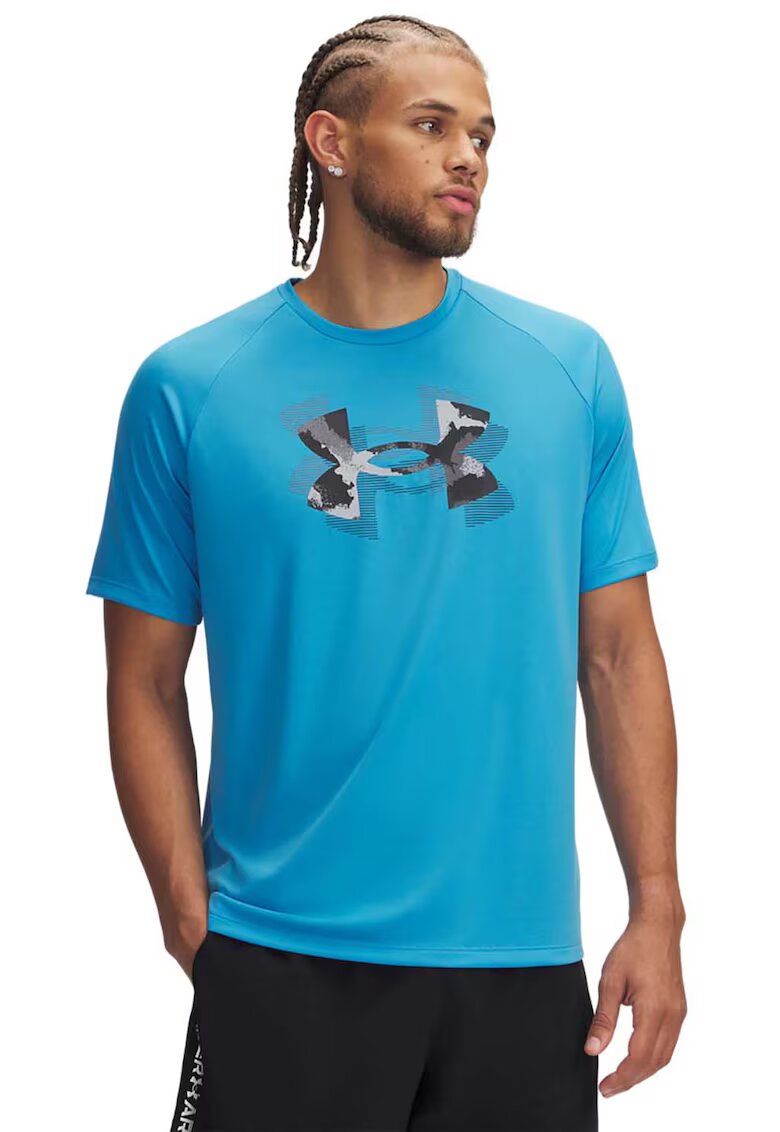 Under Armour Tricou cu maneci raglan - pentru antrenament - Negru/Albastru