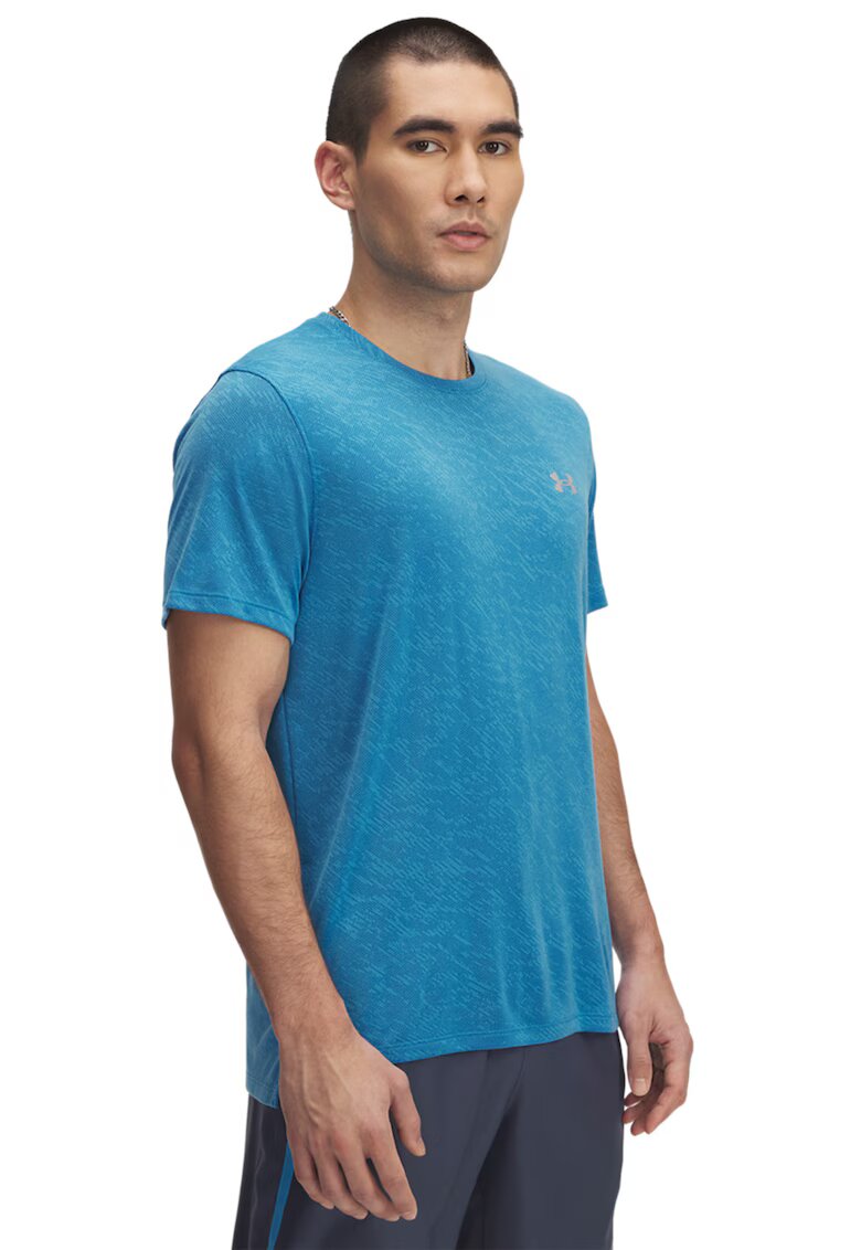 Under Armour Tricou cu model camuflaj pentru alergare Launch - Albastru inchis