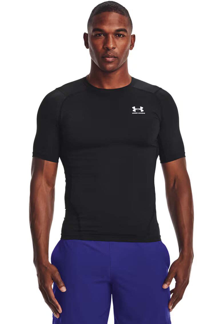 Under Armour Tricou de compersie pentru fitness HeatGear® - Alb/Negru