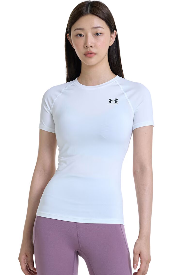 Under Armour Tricou de compresie pentru antrenament HeatGear® - Alb optic
