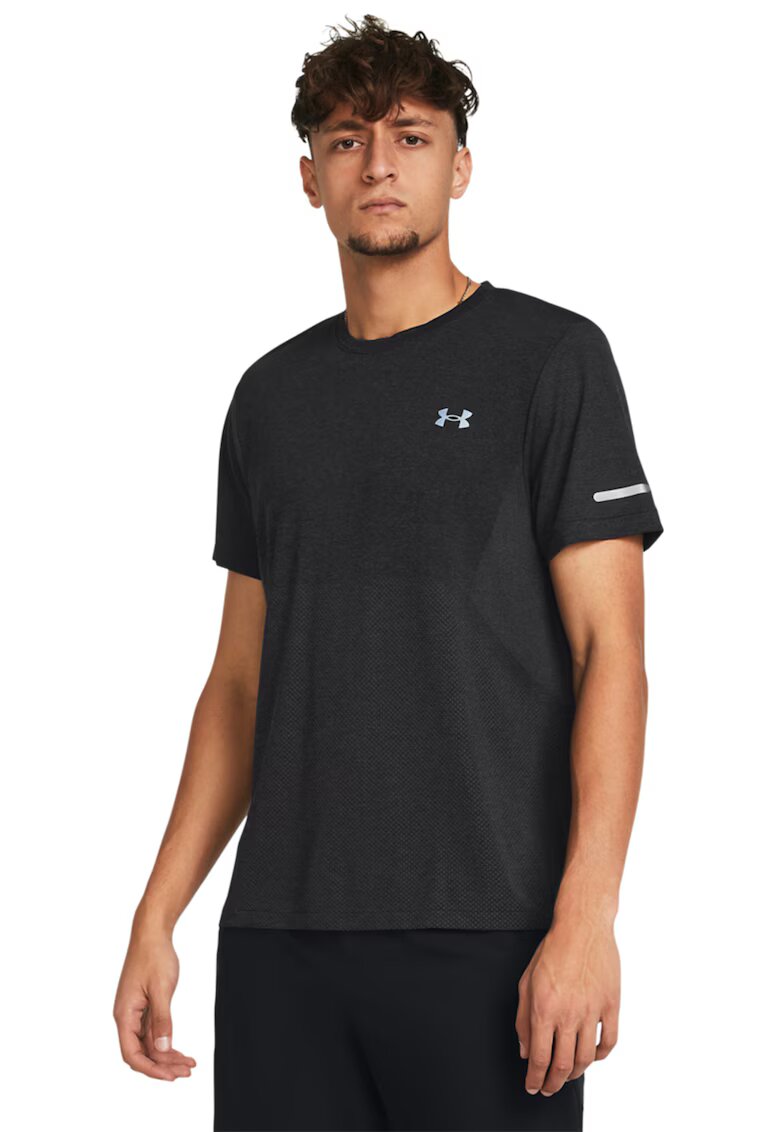 Under Armour Tricou elastic pentru alergare - Negru