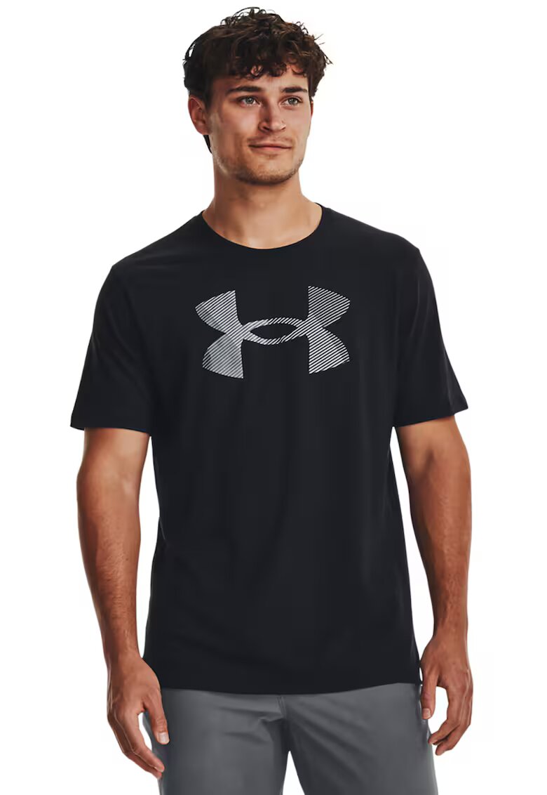 Under Armour Tricou lejer cu imprimeu logo - pentru fitness - Negru
