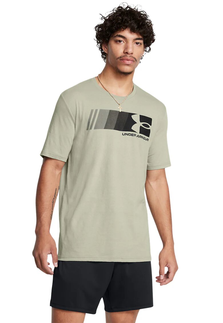 Under Armour Tricou lejer cu logo pentru antrenament Fast - Verde pal