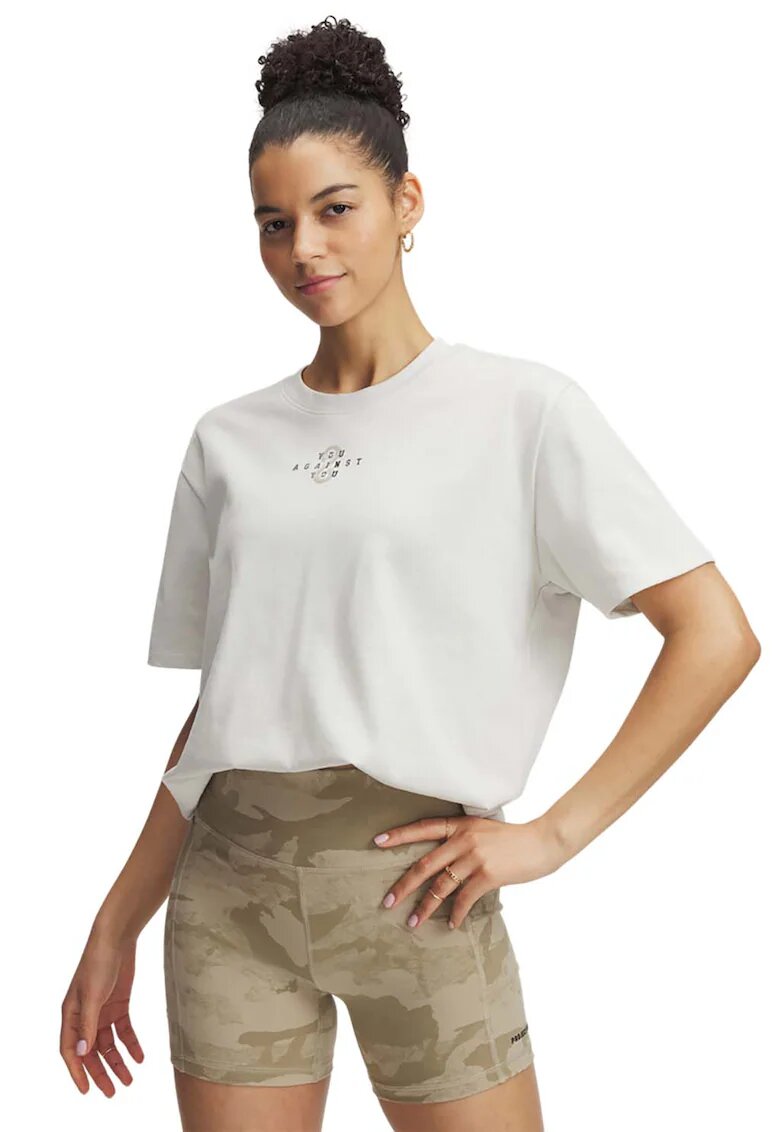 Under Armour Tricou lejer din amestec de bumbac - Negru/Alb murdar