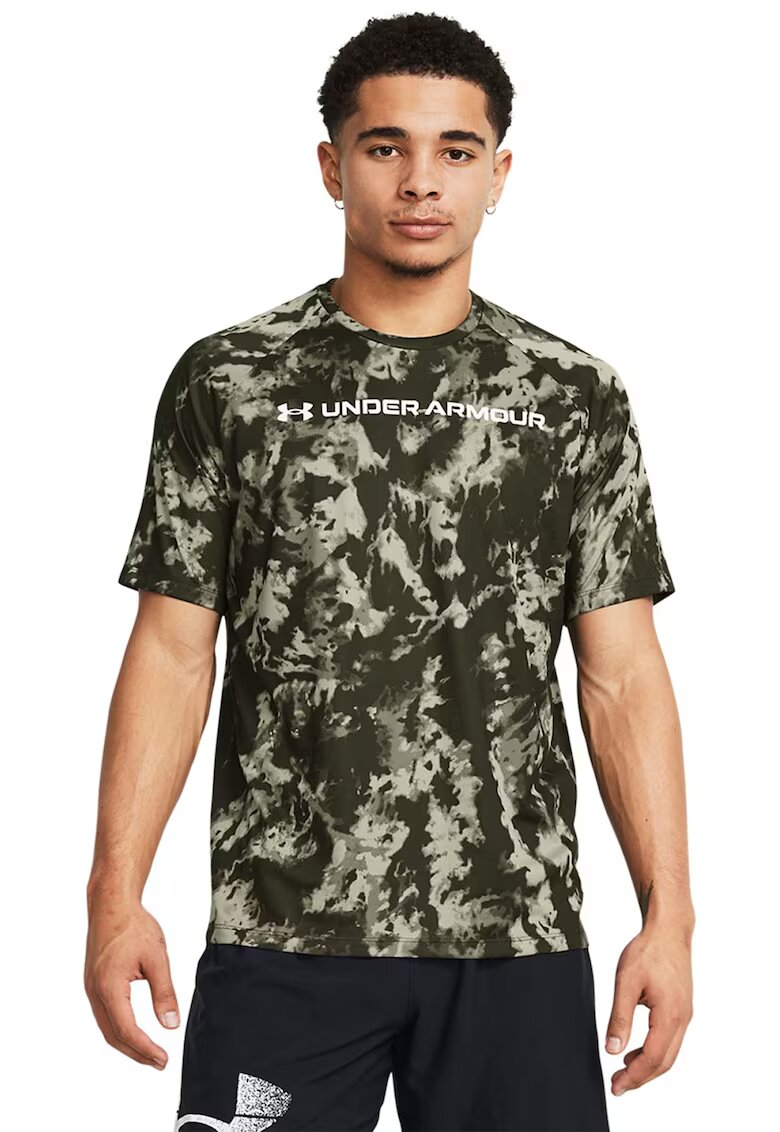 Under Armour Tricou lejer pentru antrenament Tech™ ABC Camo - Verde/Negru