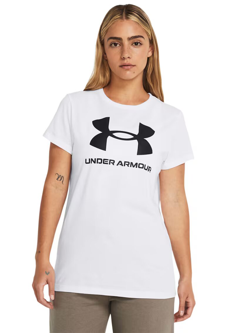 Under Armour Tricou lejer Rival - Negru stins/Alb optic