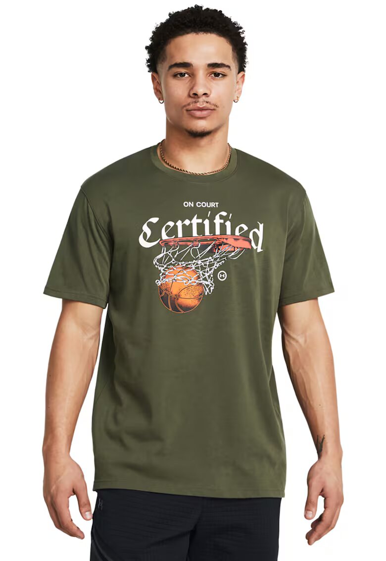 Under Armour Tricou pentru baschet Hoops - Verde masliniu