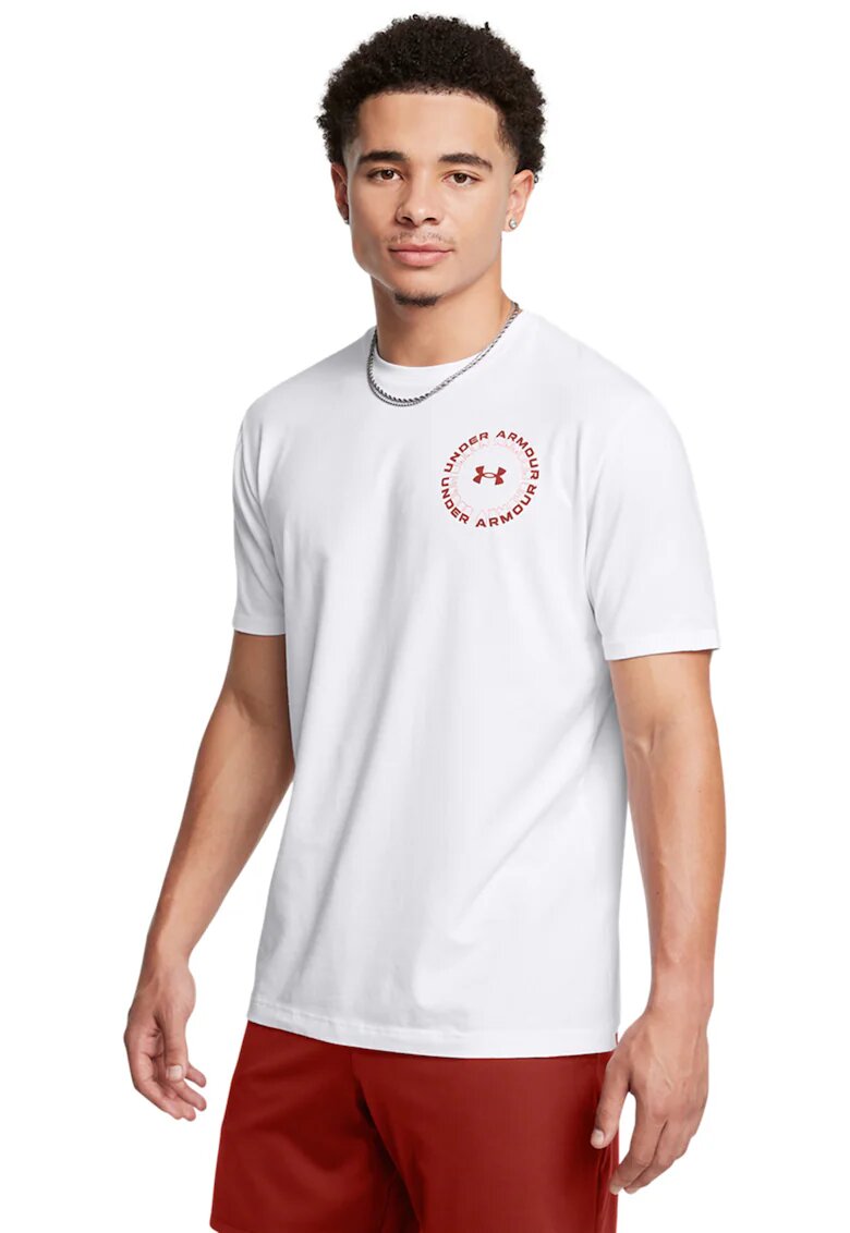 Under Armour Tricou pentru fitness Radial - Alb/Portocaliu