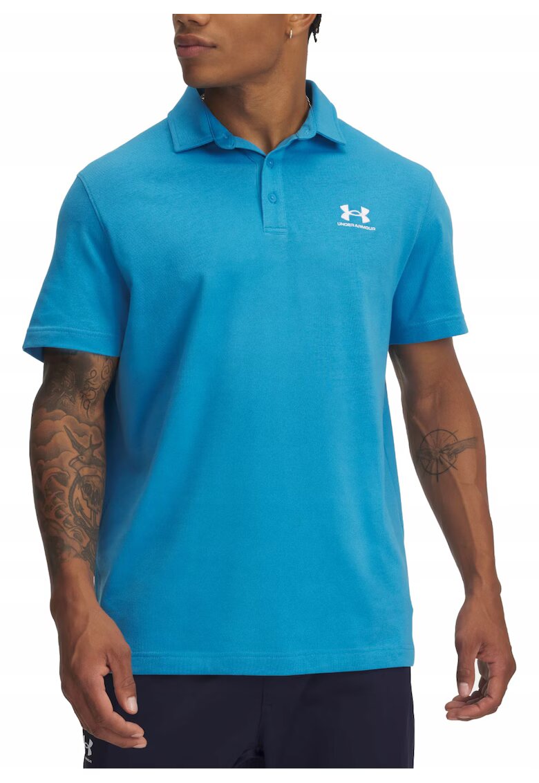 Under Armour Tricou polo barbati - albastru - bumbac/poliester - croiala regulara - maneca scurta