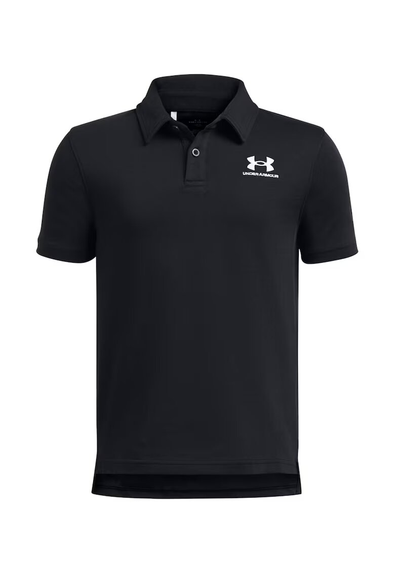 Under Armour Tricou polo din amestec de bumbac cu logo - Negru