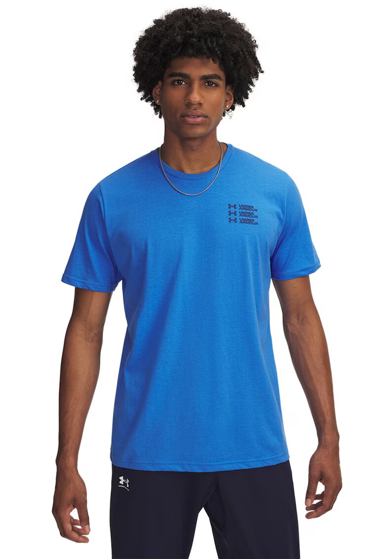 Under Armour Tricou regular fit cu decolteu la baza gatului - Albastru royal
