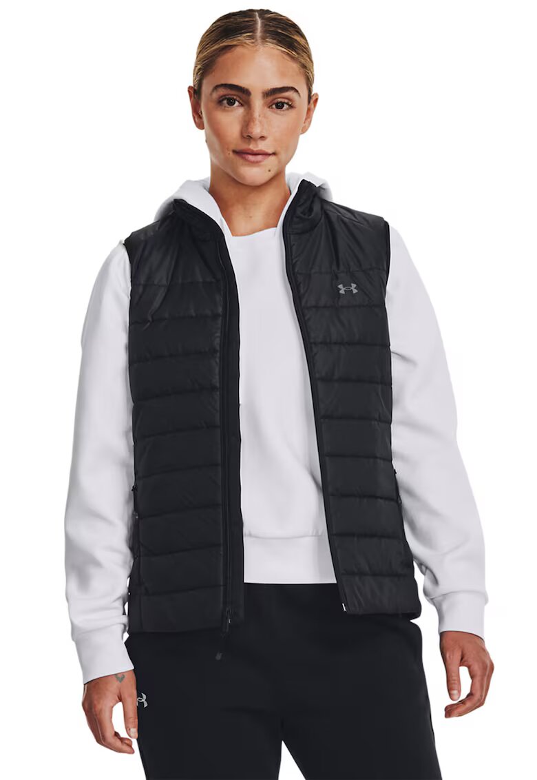 Under Armour Vesta cu fermoar si vatelina pentru fitness - Negru