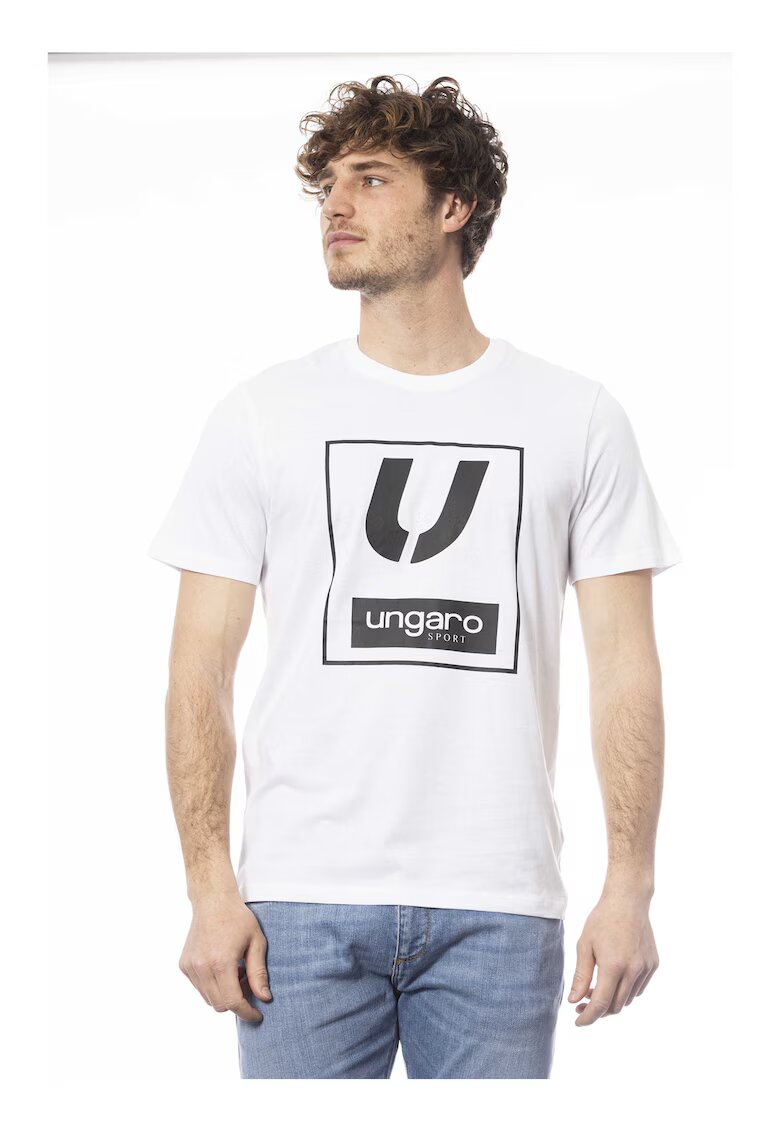 Ungaro Tricou din bumbac cu imprimeu logo - Alb
