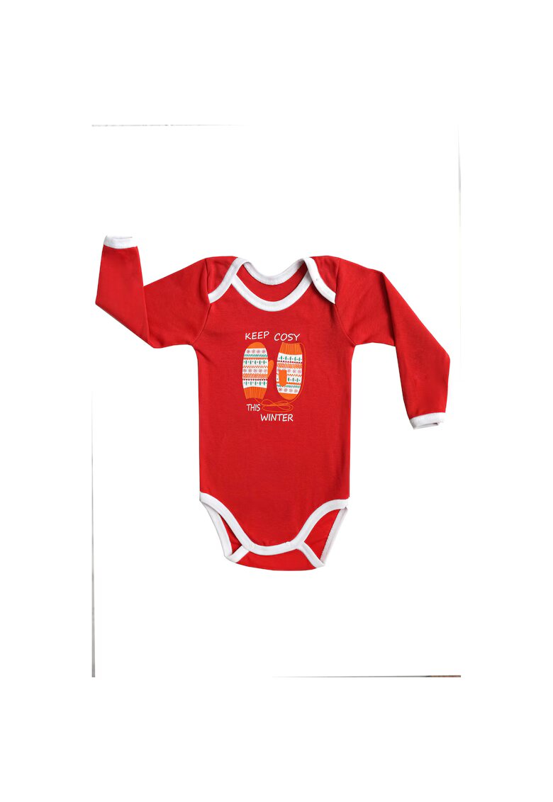 Uniconf Body bebelusi din bumbac CB110 - rosu - 3 luni