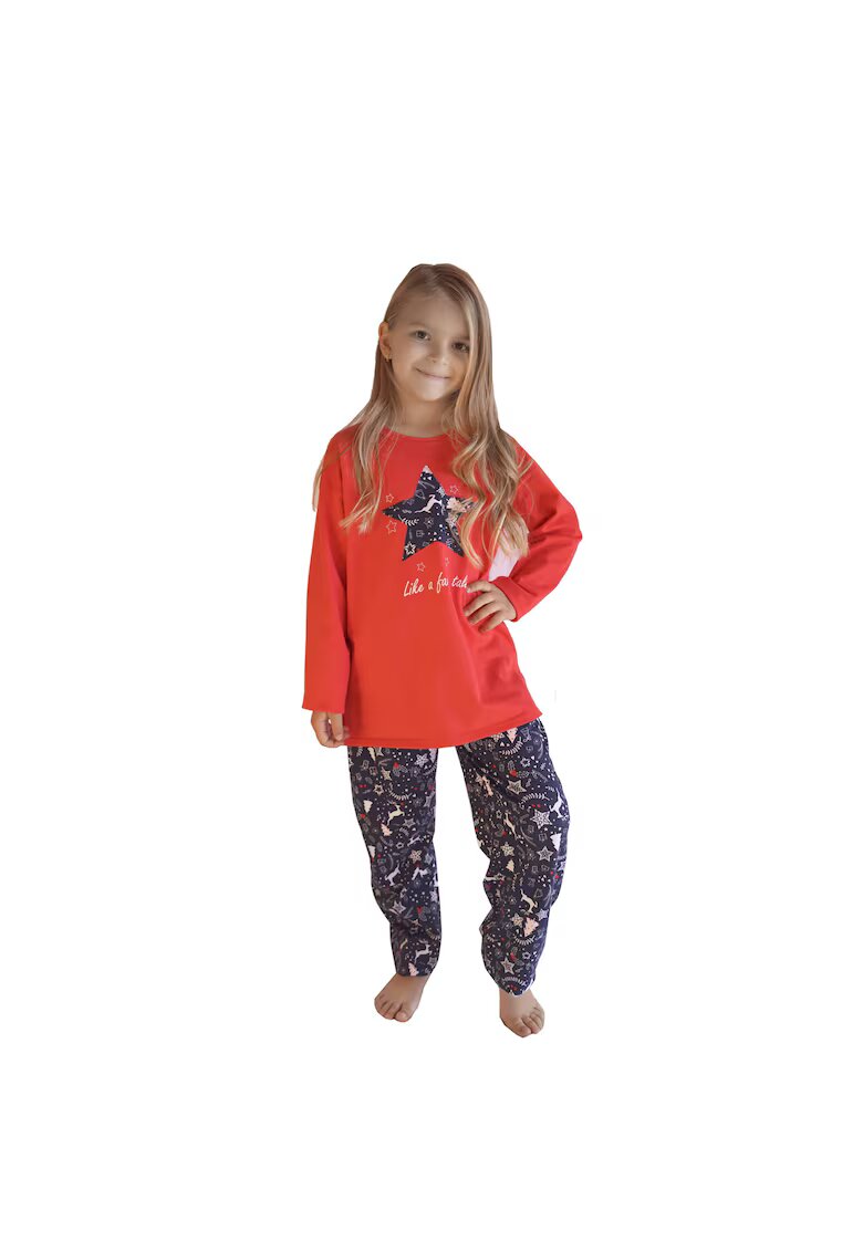 Uniconf Pijama fetite din bumbac Christmas PCI02 - - Multicolor