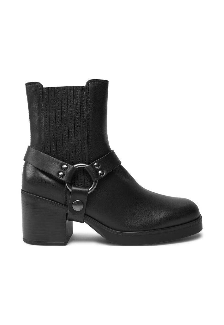 Unisa Botine Jelani Stt Negru - Piele lacuita