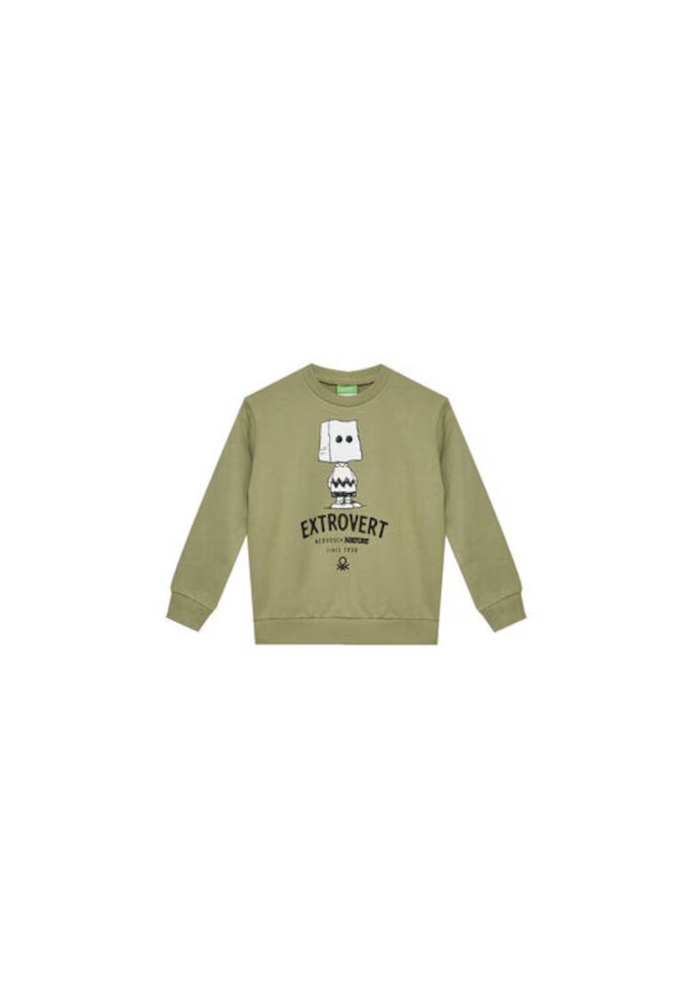 United Colors Of Benetton Bluza baieti 3UNIC10NH - Bumbac - Verde - Verde