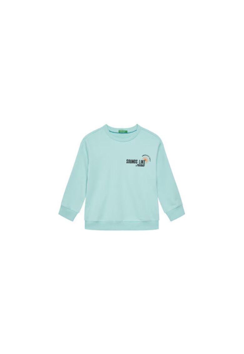 United Colors Of Benetton Bluza baieti 3UNIC10O3 - Bumbac - Albastru - Albastru