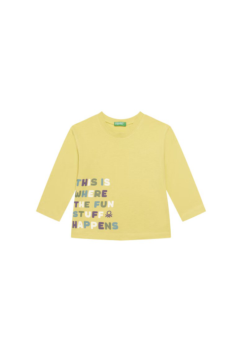 United Colors Of Benetton Bluza copii - culoare galbena