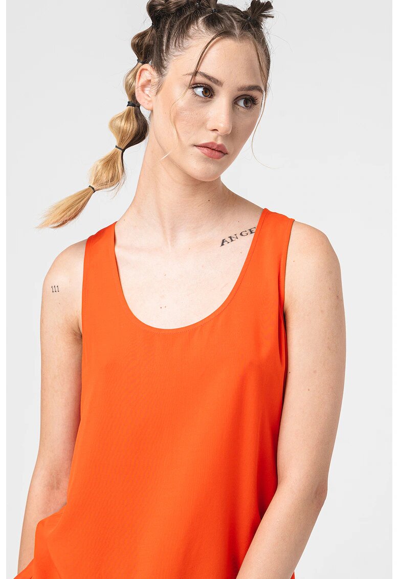 United Colors Of Benetton Bluza cu decolteu rotund - fara maneci - Portocaliu
