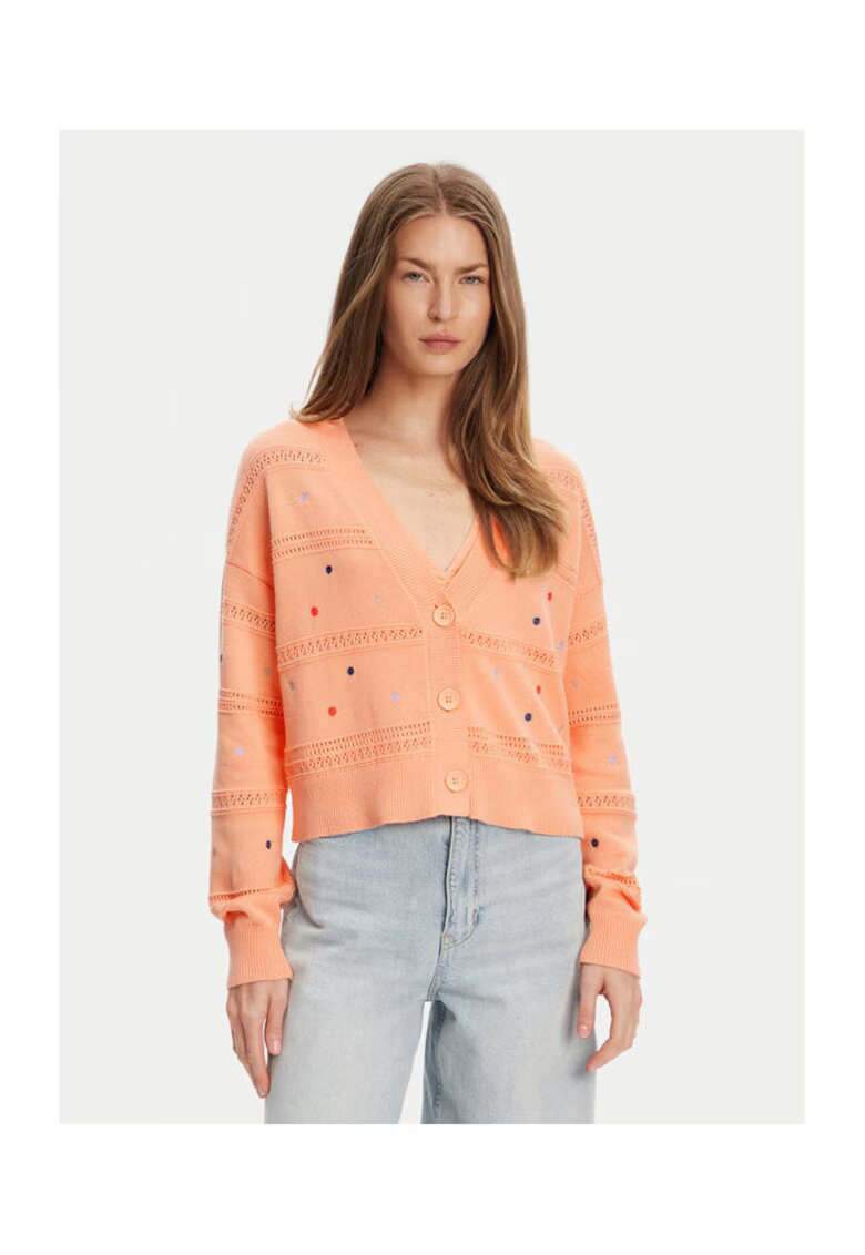 United Colors Of Benetton Bluza dama 10C1E604W - Bumbac - Portocaliu - Portocaliu