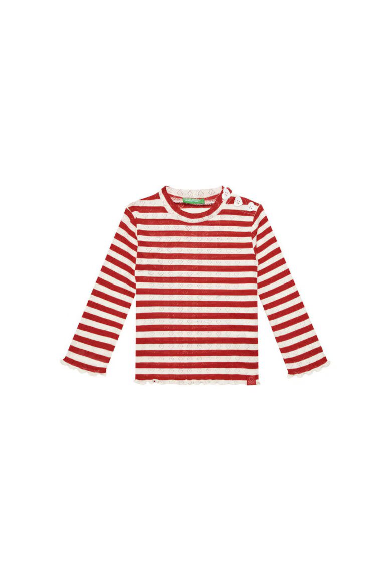 United Colors Of Benetton Bluza fete 33LQG10J7 - Bumbac/Poliester - Rosu - Rosu