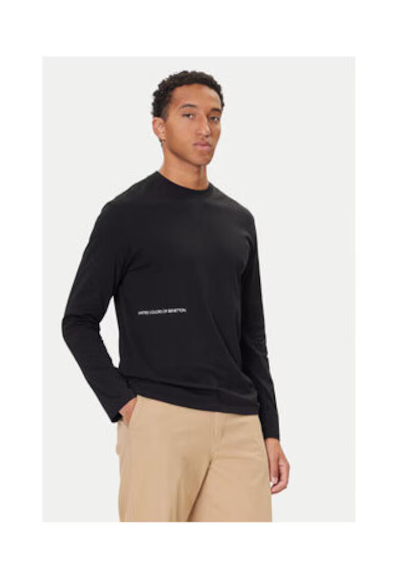 United Colors Of Benetton Bluza pijama barbati - negru - 100% bumbac