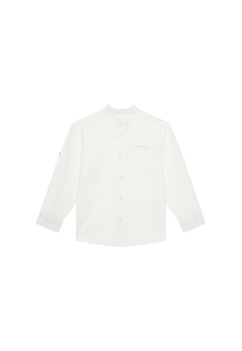 United Colors Of Benetton Camasa baieti 5IPVCQ03T - In/Bumbac - Alb - Alb
