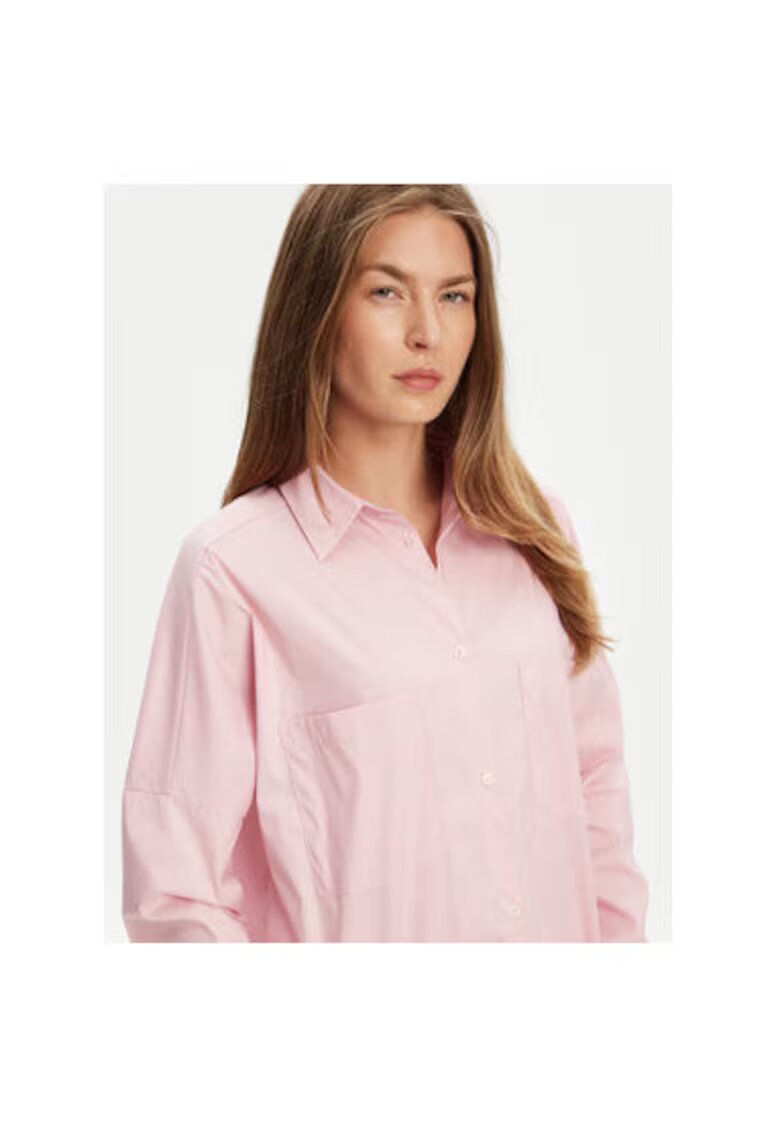 United Colors Of Benetton Camasa dama 54KXDQ0B2 - Bumbac/Nylon - Roz - Roz