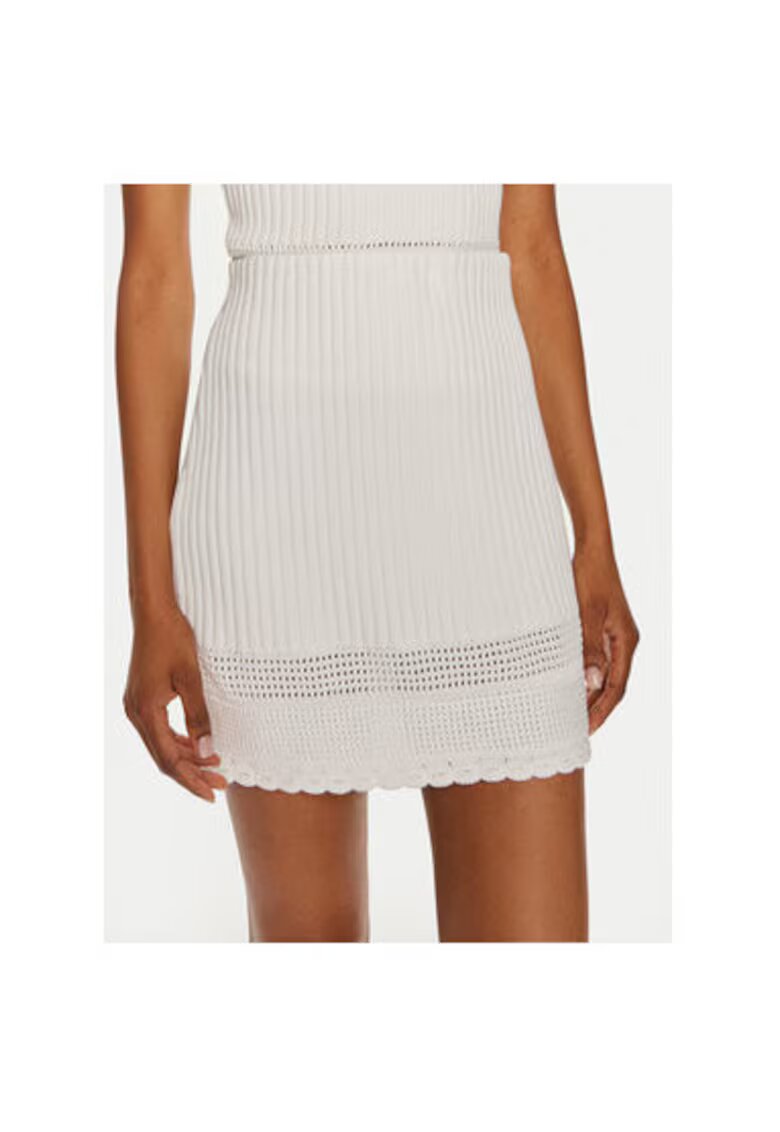 United Colors Of Benetton Fusta dama - 303801656 - Bumbac - Alb - Alb