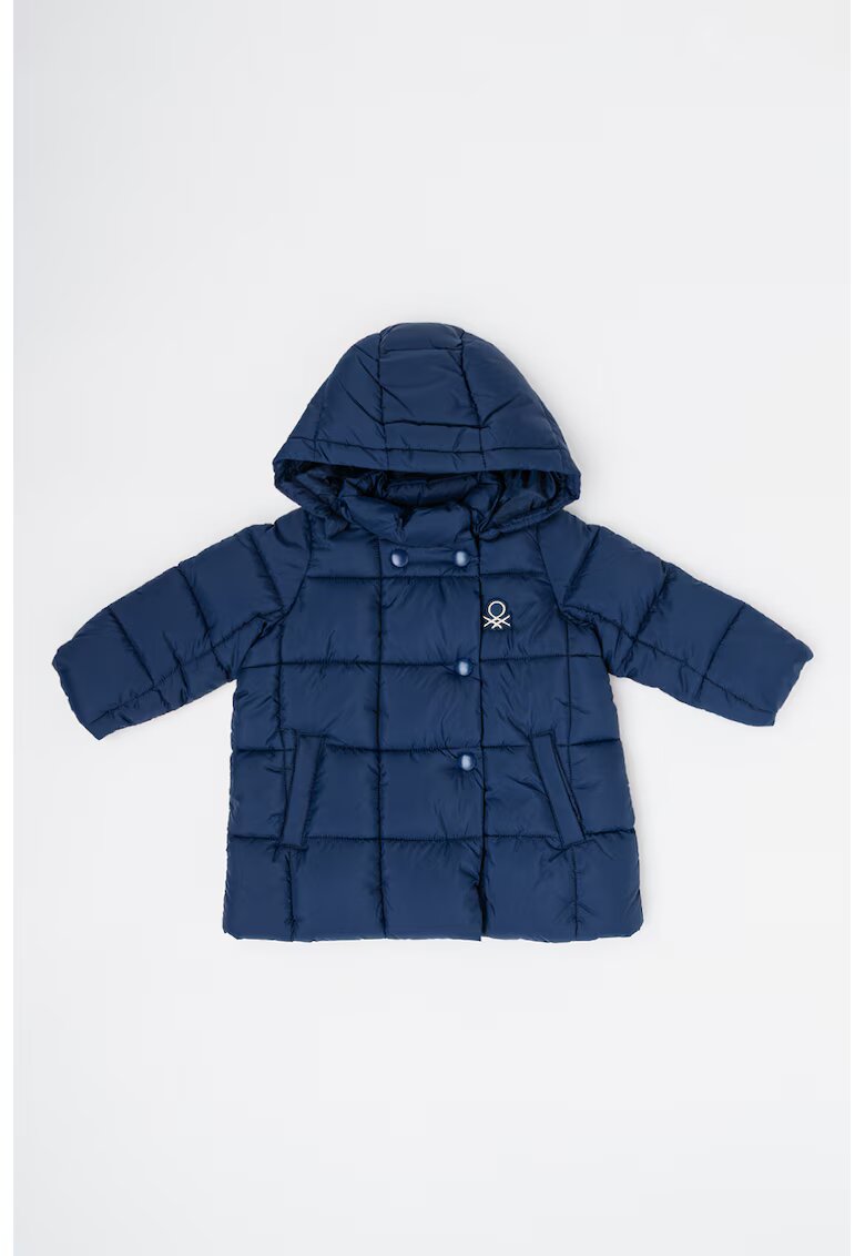 United Colors Of Benetton Geaca cu gluga si aspect matlasat - Bleumarin