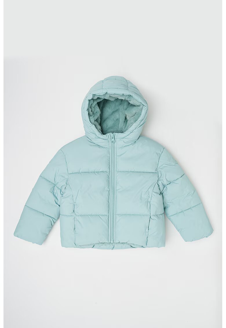 United Colors Of Benetton Geaca cu gluga si vatelina - Verde menta