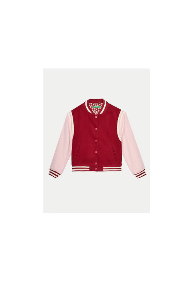 United Colors Of Benetton Geaca fete - 304268335 - Poliester/Acril/Lana - Rosu - Rosu