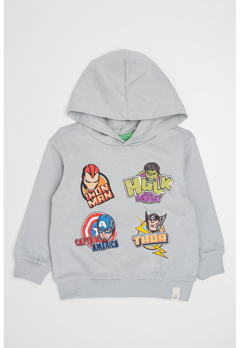 United Colors Of Benetton Hanorac cu Avengers - Gri