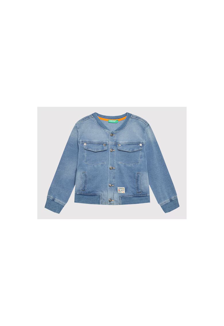 United Colors Of Benetton Jacheta bomber copii - Bumbac - Albastru