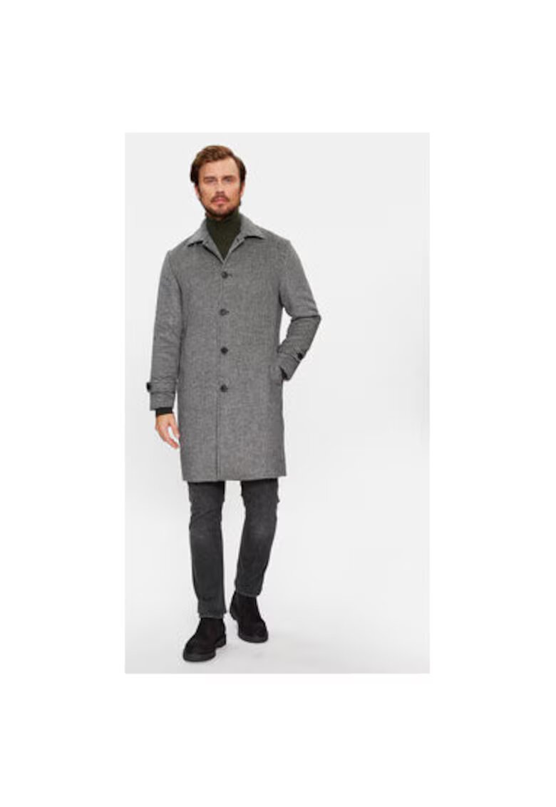 United Colors Of Benetton Palton barbati - 303291259 - Poliester - Gri - Gri