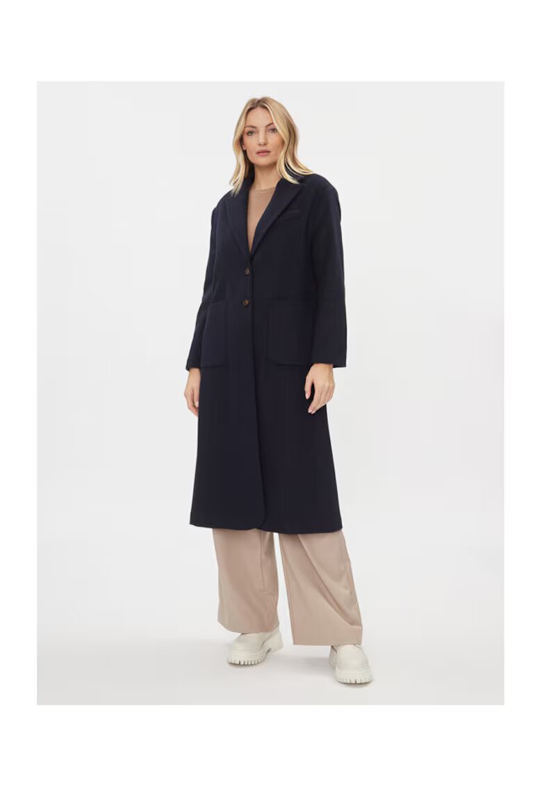 United Colors Of Benetton Palton dama - 303226282 - Lana/Poliester - Albastru - Albastru