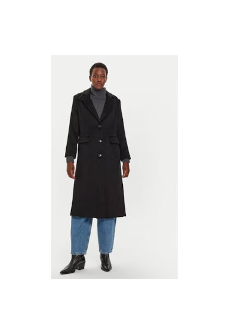 United Colors Of Benetton Palton dama - 304302473 - Lana/Poliester/Viscoza - Negru - Negru