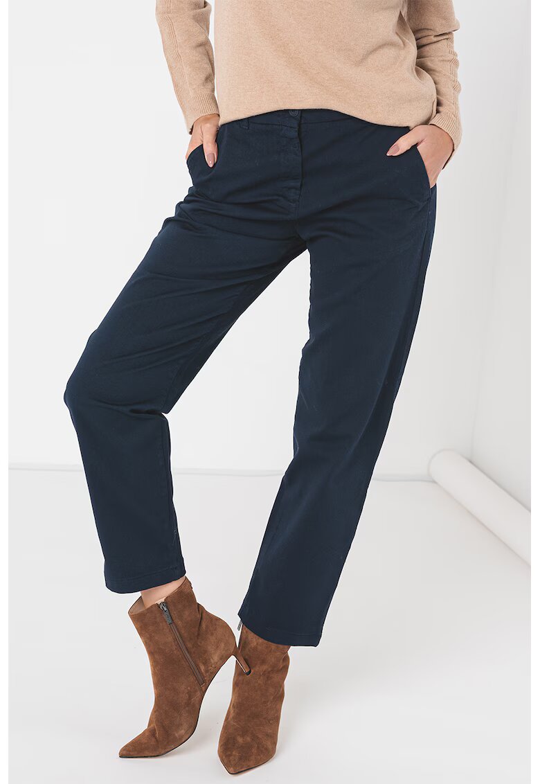 United Colors Of Benetton Pantaloni chino cu buzunare oblice - Bleumarin