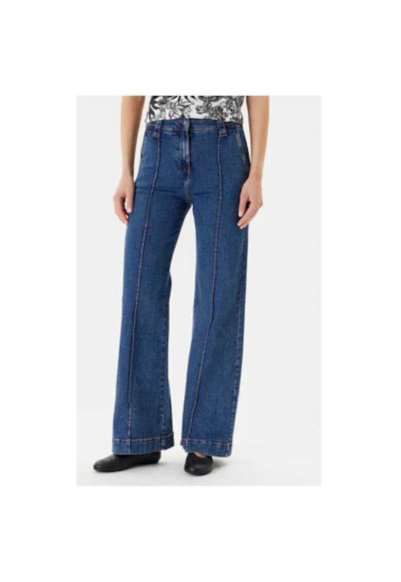 United Colors Of Benetton Pantaloni dama 4W8CDE02F - Bumbac - Albastru - Albastru