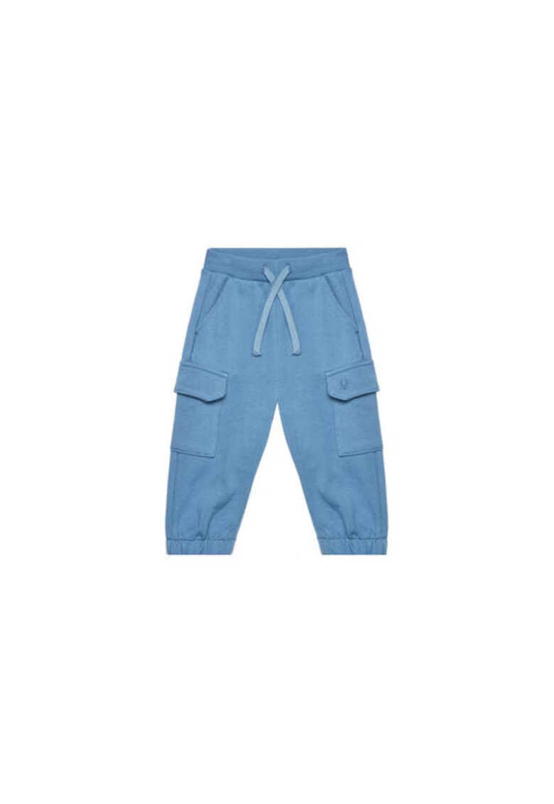 United Colors Of Benetton Pantaloni de trening baieti 3UNIGF045 - Bumbac - Albastru - Albastru