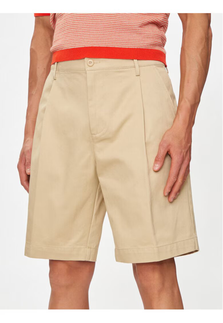United Colors Of Benetton Pantaloni scurti barbati - 303787073 - Bumbac - Bej - Bej