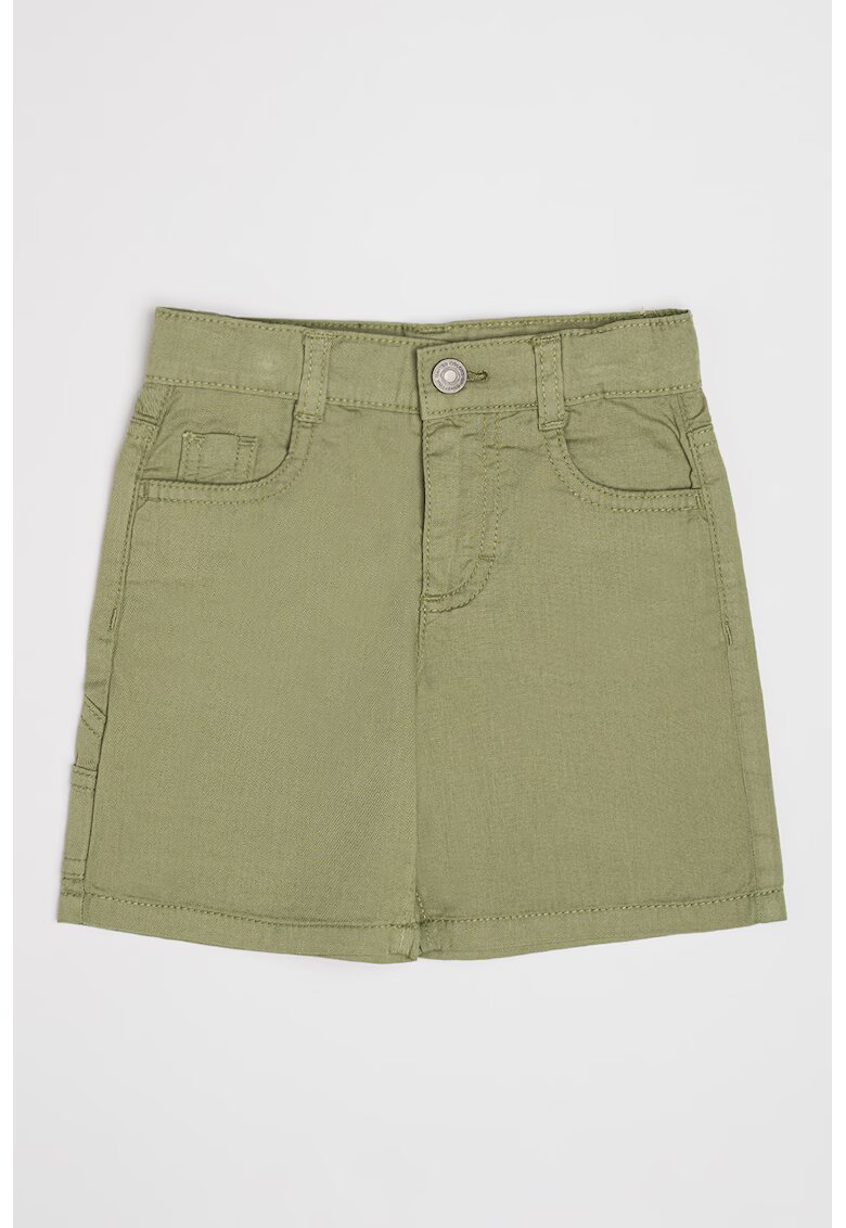 United Colors Of Benetton Pantaloni scurti cargo cu talie inalta - Kaki