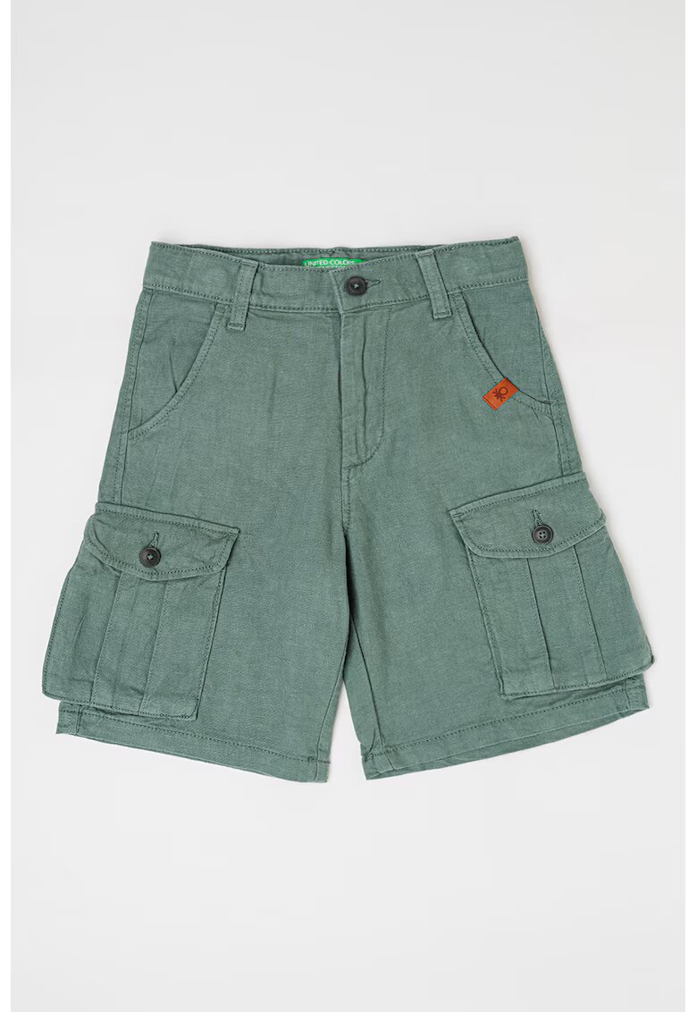 United Colors Of Benetton Pantaloni scurti cargo din amestec de in - Verde