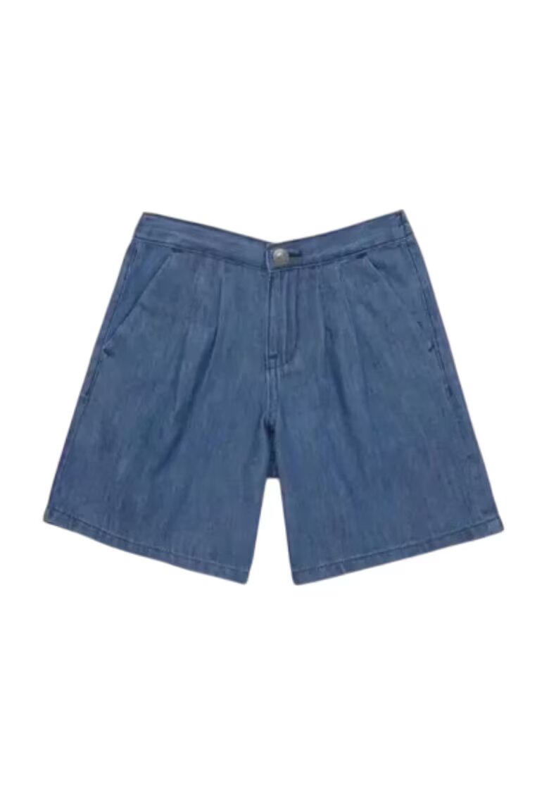 United Colors Of Benetton Pantaloni scurti copii bumbac - albastru marin - cu banda elastica si doua buzunare -