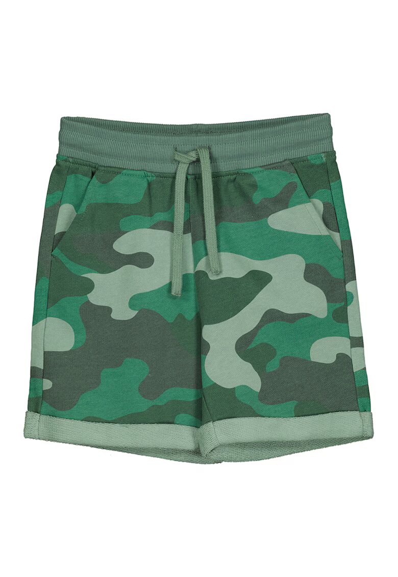 United Colors Of Benetton Pantaloni scurti cu imprimeu camuflaj - Verde
