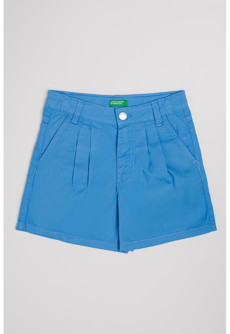 United Colors Of Benetton Pantaloni scurti cu pliuri - Albastru lavanda