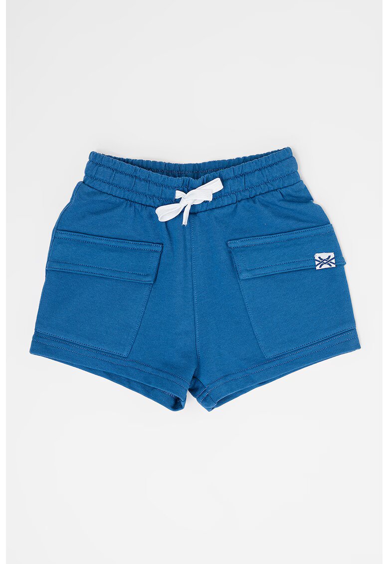 United Colors Of Benetton Pantaloni scurti cu snur si buzunare - Albastru inchis